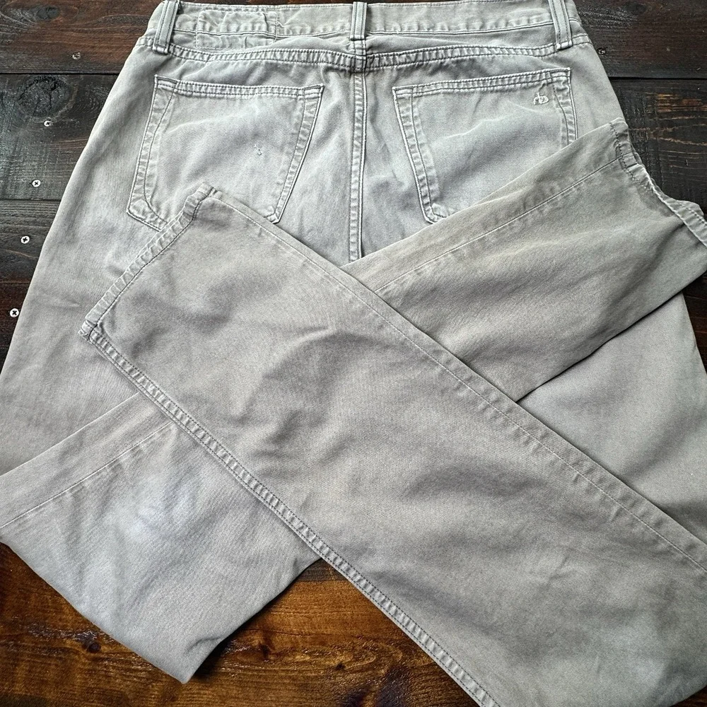 Rag & Bone Men's 33 Distressed Grey Standard Issue Button Fly Fit 2‎ Slim Tag 31